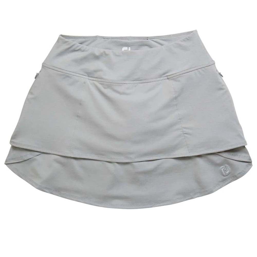 FOOTJOY WOMEN'S PERFORMANCE LAYERED SKORT- HEATHER GREY